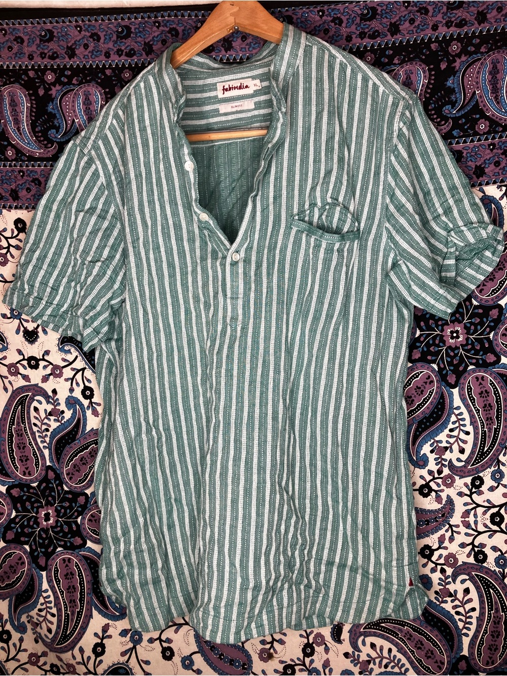 Fabindia breathable funky shirt XL slim